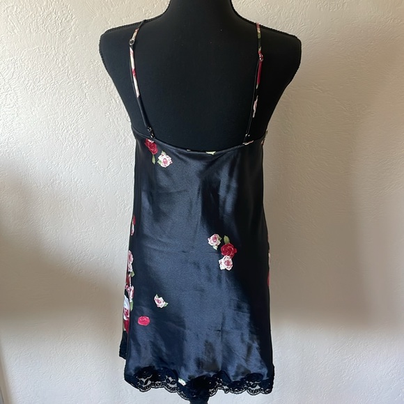 VINTAGE ROSE PRINT SLIP DRESS SIZE MEDIUM - Picture 3 of 5